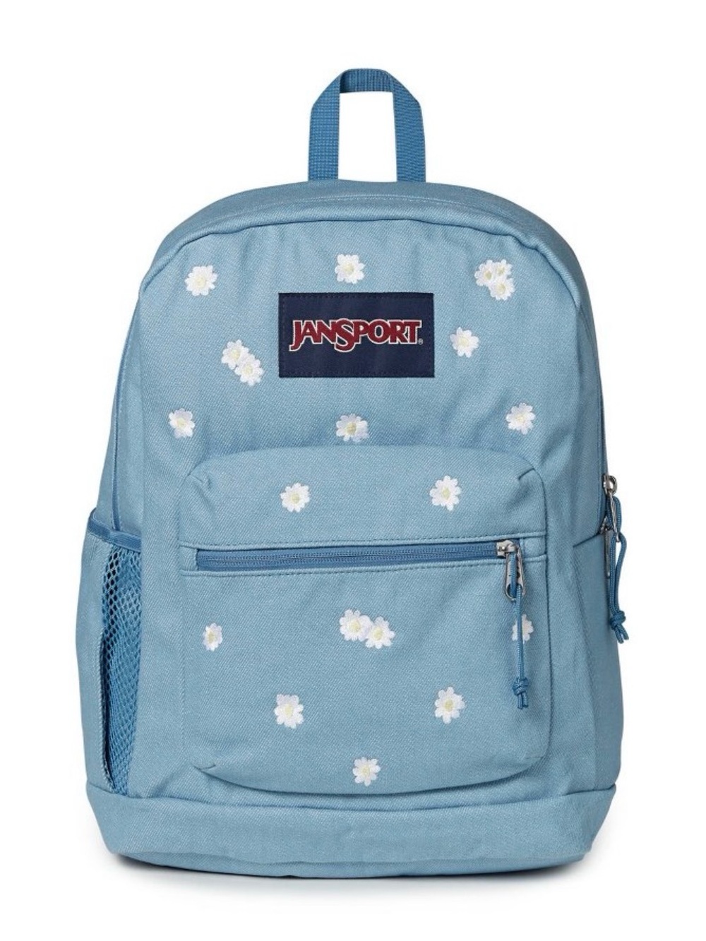 JanSport Light Blue Daisy Backpack